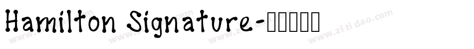 Hamilton Signature字体转换